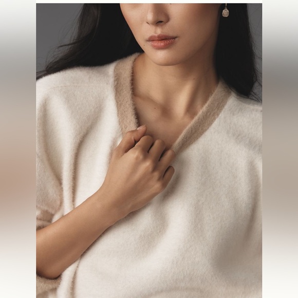 Anthropologie Maeve Cozy Ringer Sweatshirt - Picture 2 of 16